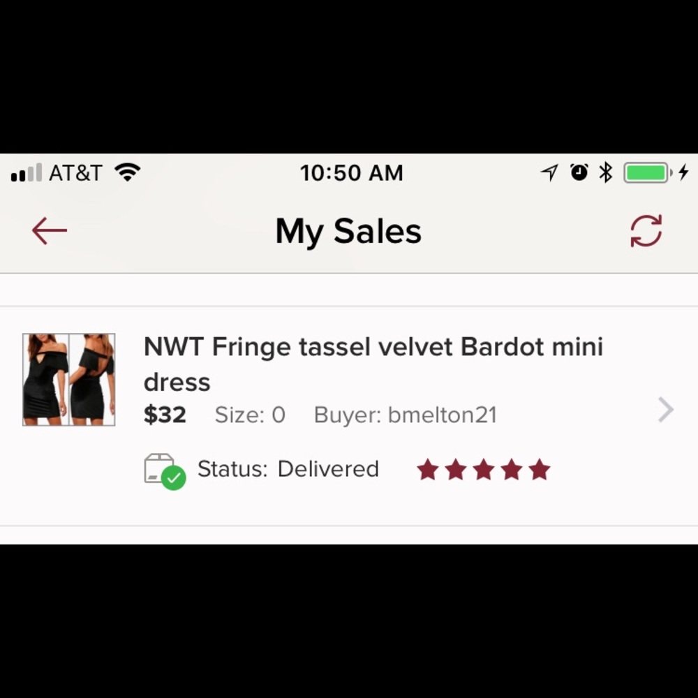 NWT Fringe tassel velvet Bardot mini dress - Picture 5 of 5